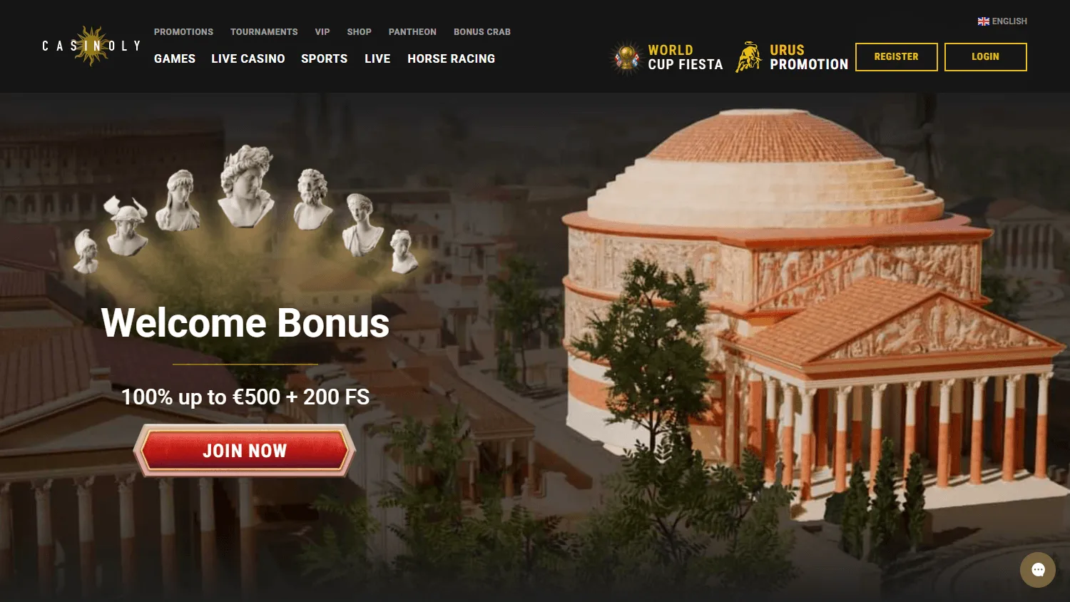 Casinoly Casino desktop home for Australian players